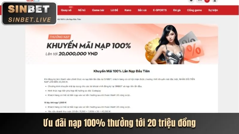 Thưởng nạp lại cho game slot